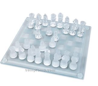 Glass Chess Set (10")