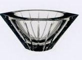 Marin Cut Vertical Cut Crystal Elliptical Bowl (4 3/4"X10 1/4")