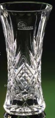 Masquerade Vase Award W/ Traditional Cut Glass Pattern (9 1/2")