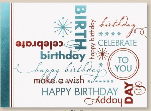 Multitude Of Wishes Birthday Card W/ Red Lined Envelope