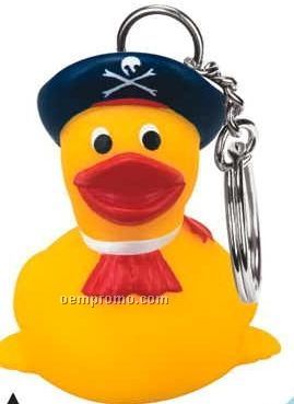 Rubber Pirate Duck Key Chain