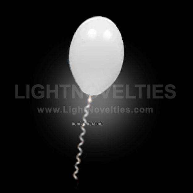 White Light Up Balloon With Assorted Leds