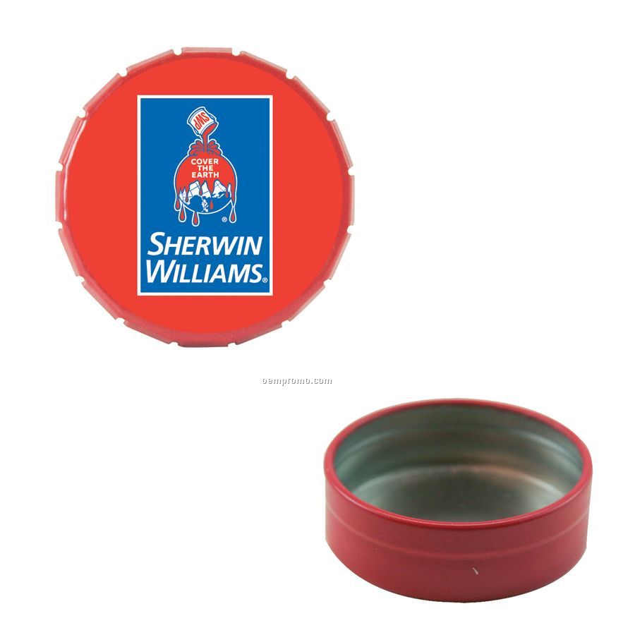 Empty Small Red Snap-top Mint Tin