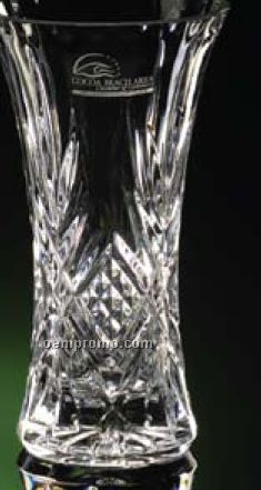 Masquerade Vase Award W/ Traditional Cut Glass Pattern (11 3/4")