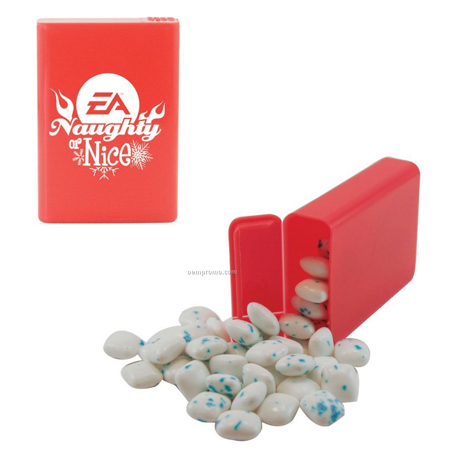 Red Refillable Plastic Mint/ Candy Dispenser With Sugar Free Gum
