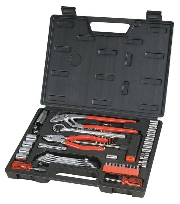 51 Piece Triple Chrome Plated Tool Set W/ Molded Case