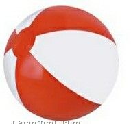 6" Red & White Inflatable Beach Ball