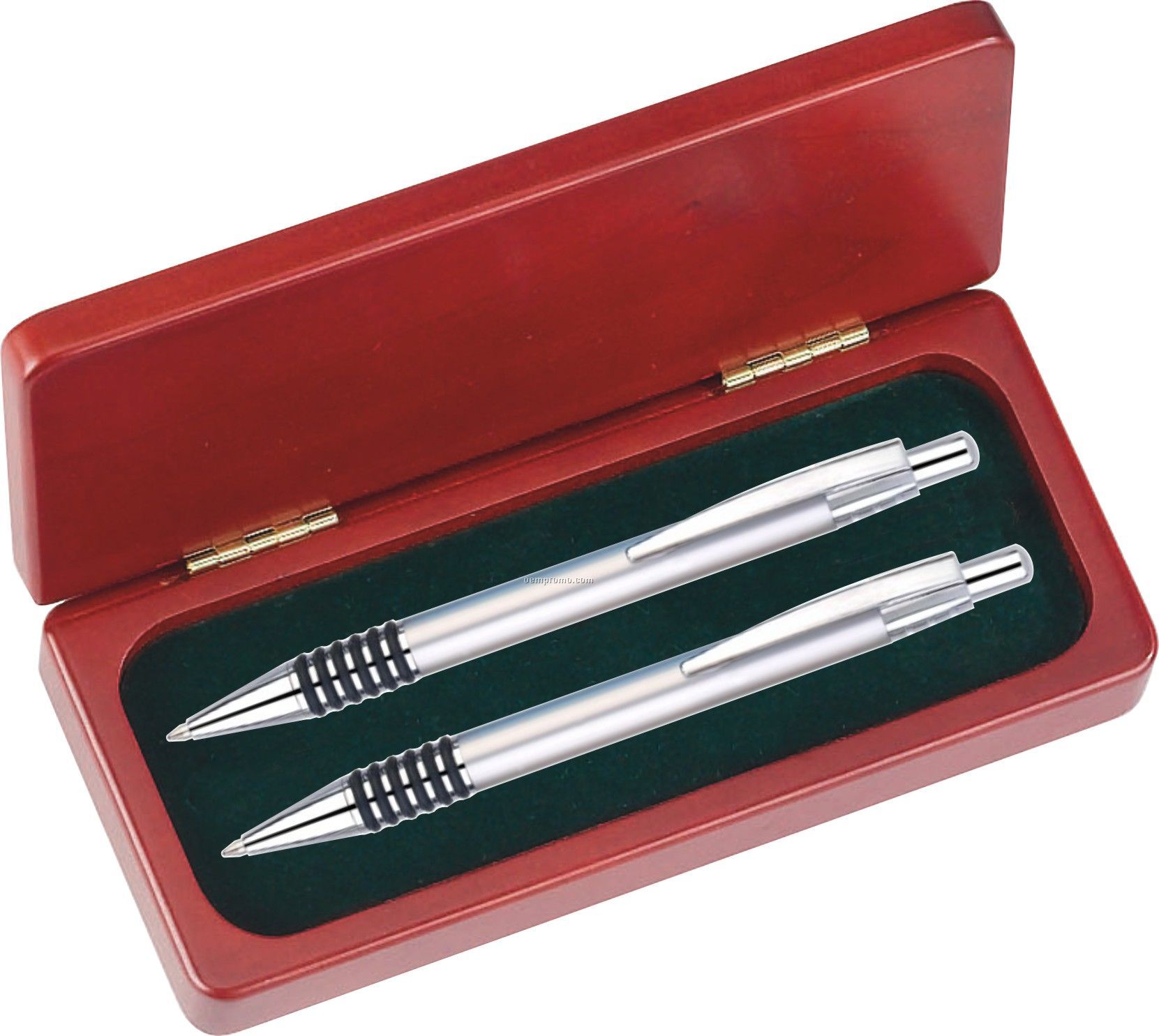 Saturn Series Pen And Mechanical Pencil Gift Set (Silver)
