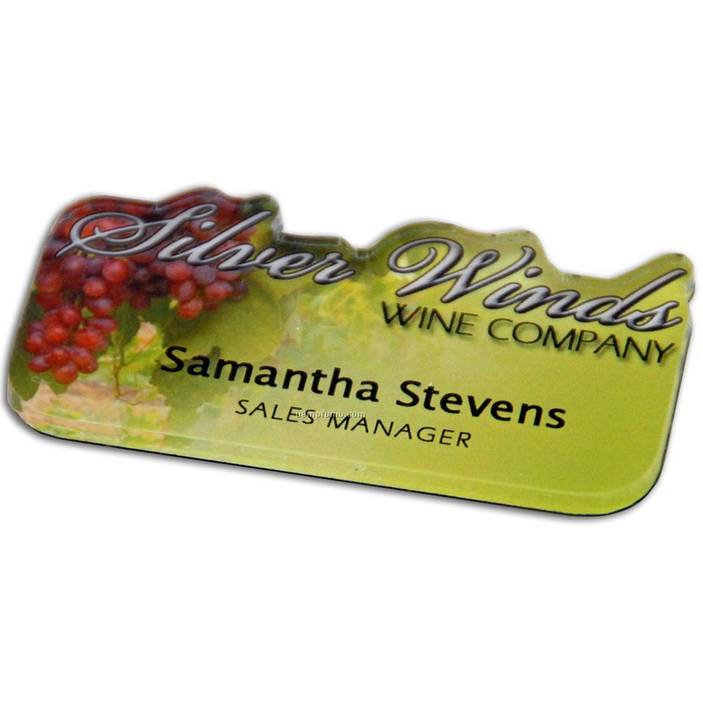 11 Square Inch Acrylic Badges / Name Plates