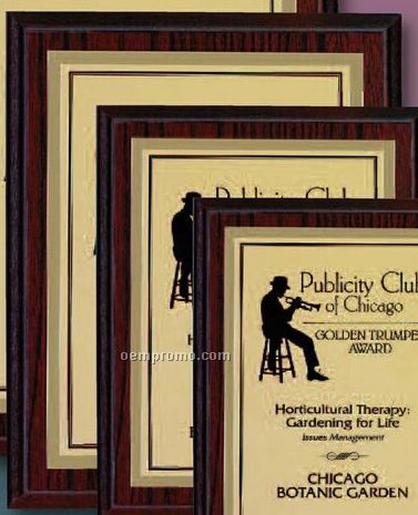 Cherry Finish Plaque W/ Metal Engraving Plate (9"X12")