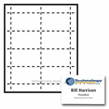 Classic Name Tag Paper Insert - 4 Color (3 1/2"X2 1/4")