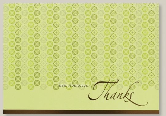 In Appreciation Thank You Card W/ Gold Lined Envelope