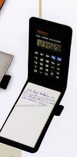 2-tone Notepad Holder With Calculator