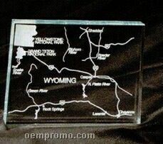 Acrylic Paperweight Up To 12 Square Inches / Wyoming