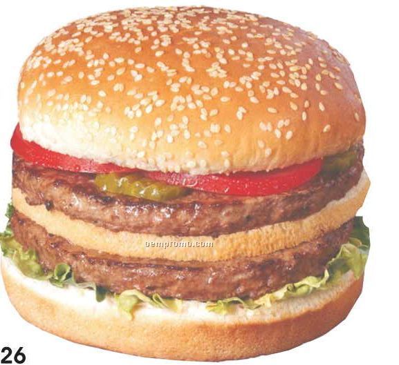 Double Meat Burger Acrylic Coaster W/ Felt Back