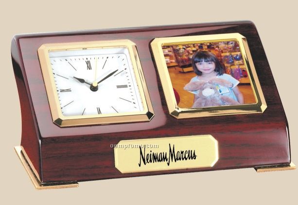 Piano Wood Picture Frame Desk Clock