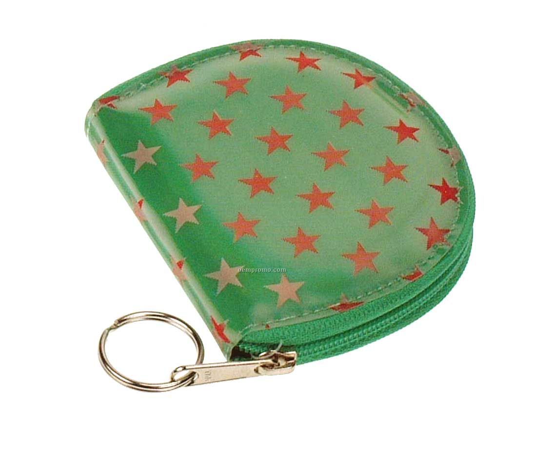 Round Coin Purse W/3d Lenticular Animated Stars (Imprinted)