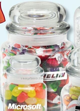 16 Oz. Round Glass Candy Jar
