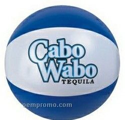9" Blue & White Inflatable Beach Ball