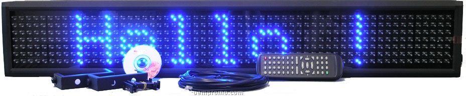 38" Blue Semi-outdoor LED Sign