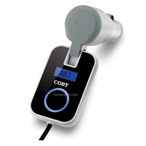 Coby Wireless FM Transmitter W/ Digital Display, Dc Car Adapter