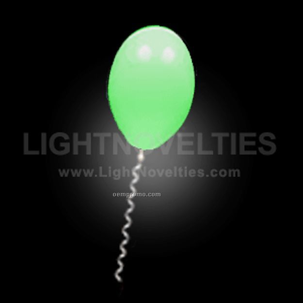 Light Up Balloon - Green Balloon - White LED