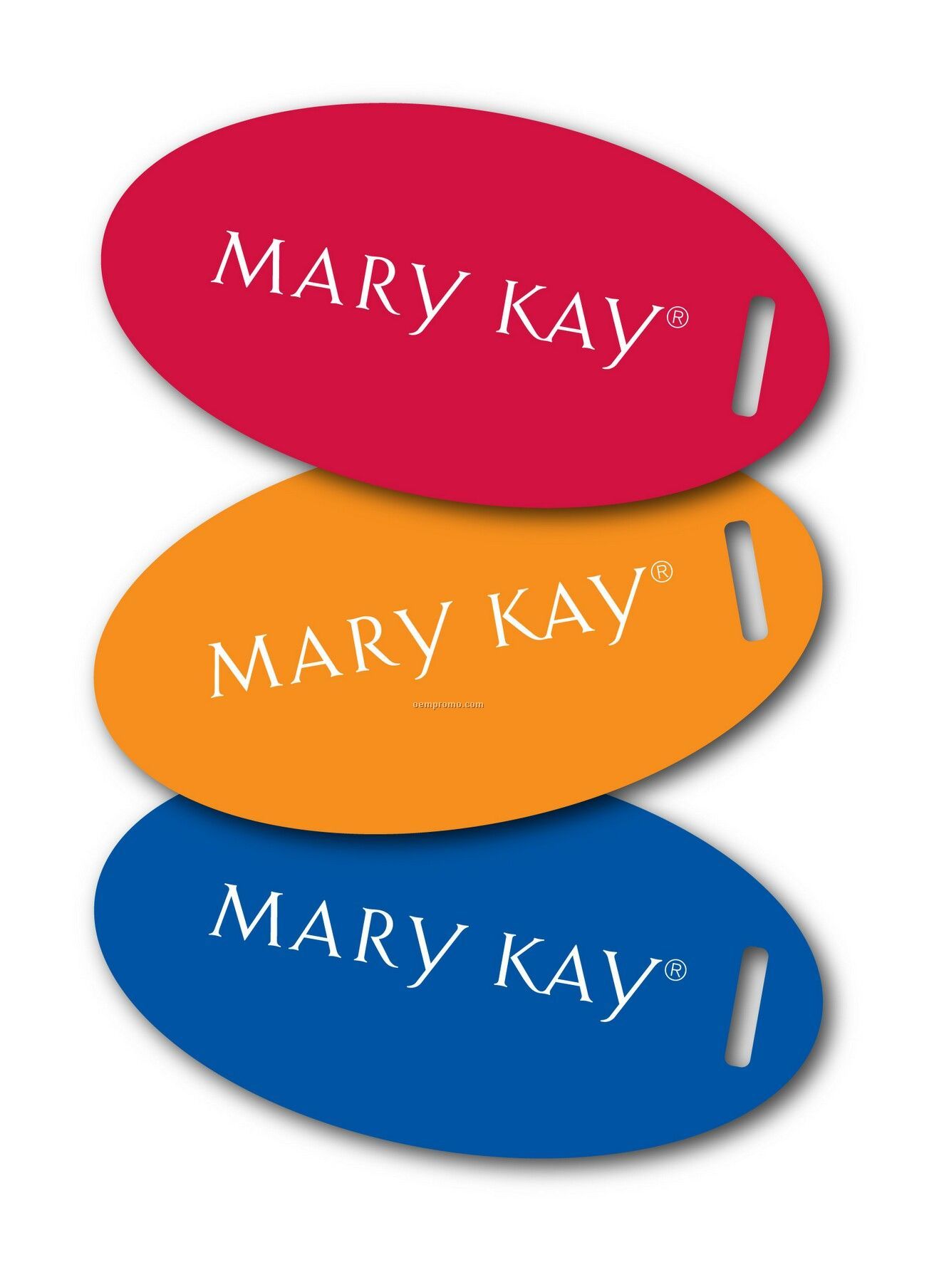 Oval Bag Tag W/ Writeable Back, A Full Color Imprint On Laminated Teslin