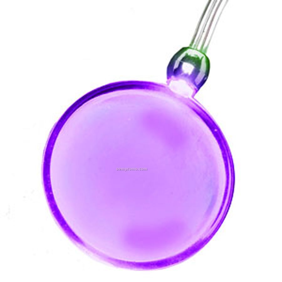 Purple Circle Light Up Pendant Necklace