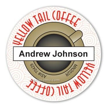 Round Permanent Name Badges - Full Color Imprint