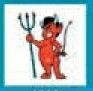 Stock Temporary Tattoo - Red Devil With Pitchfork (2