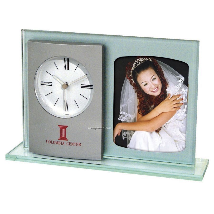 "Michelle" Glass Picture Clock