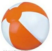 6" Inflatable Orange & White Beach Ball
