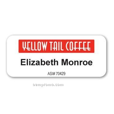 Full Color Small Permanent Name Badges (3"X1 1/4")