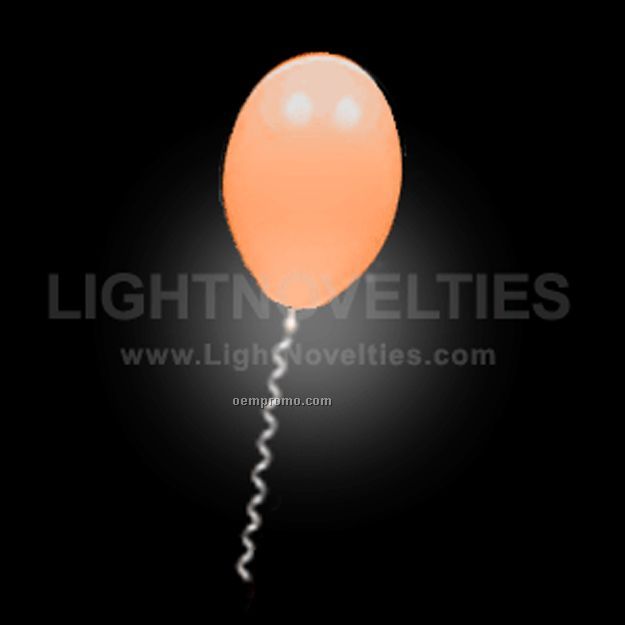 Light Up Balloon - Orange Balloon - White LED