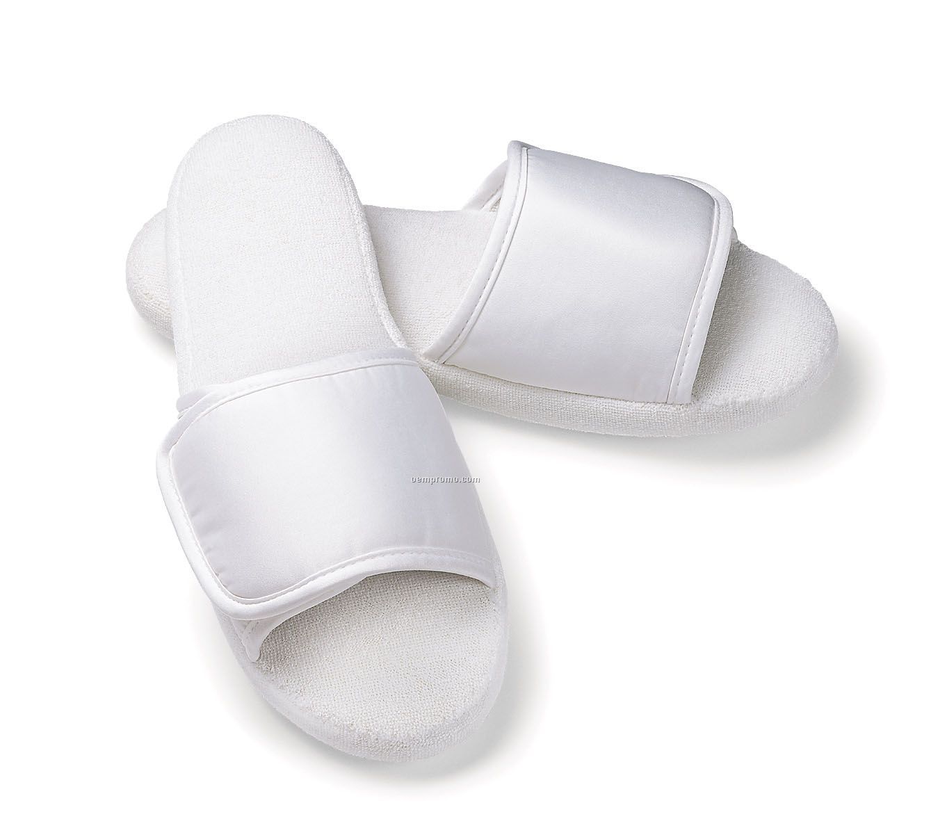 Men's Open Toe Microfiber Slippers W/ Velcro Closure