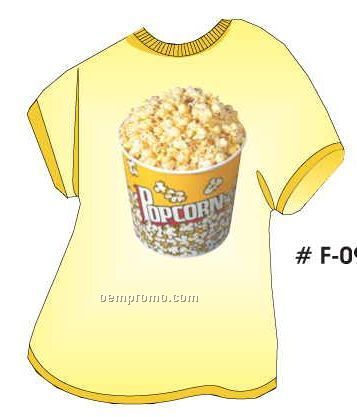 Popcorn T Shirt Acrylic Coaster W/ Felt Back
