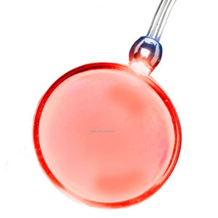 Red Circle Light Up Pendant Necklace