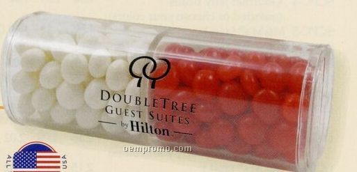Red Hots And White Mints In Half N' Half Candy Container