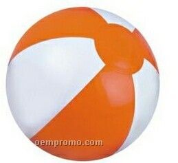 9" Inflatable Orange & White Beach Ball