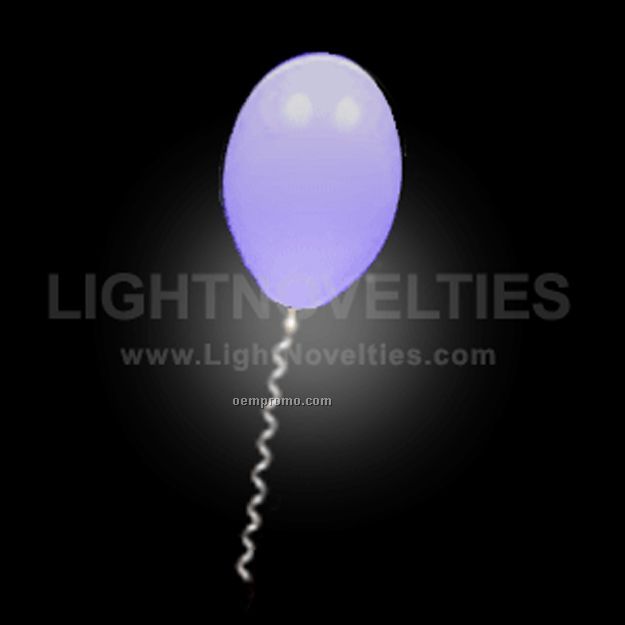 Light Up Balloon - Purple Balloon - White LED