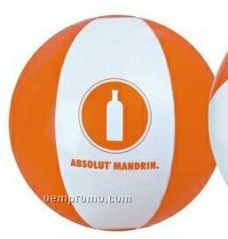 12" Inflatable Orange & White Beach Ball