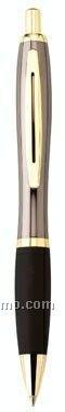 Ladas Push-action Ballpoint Metal Pen With Gold Plated Trim