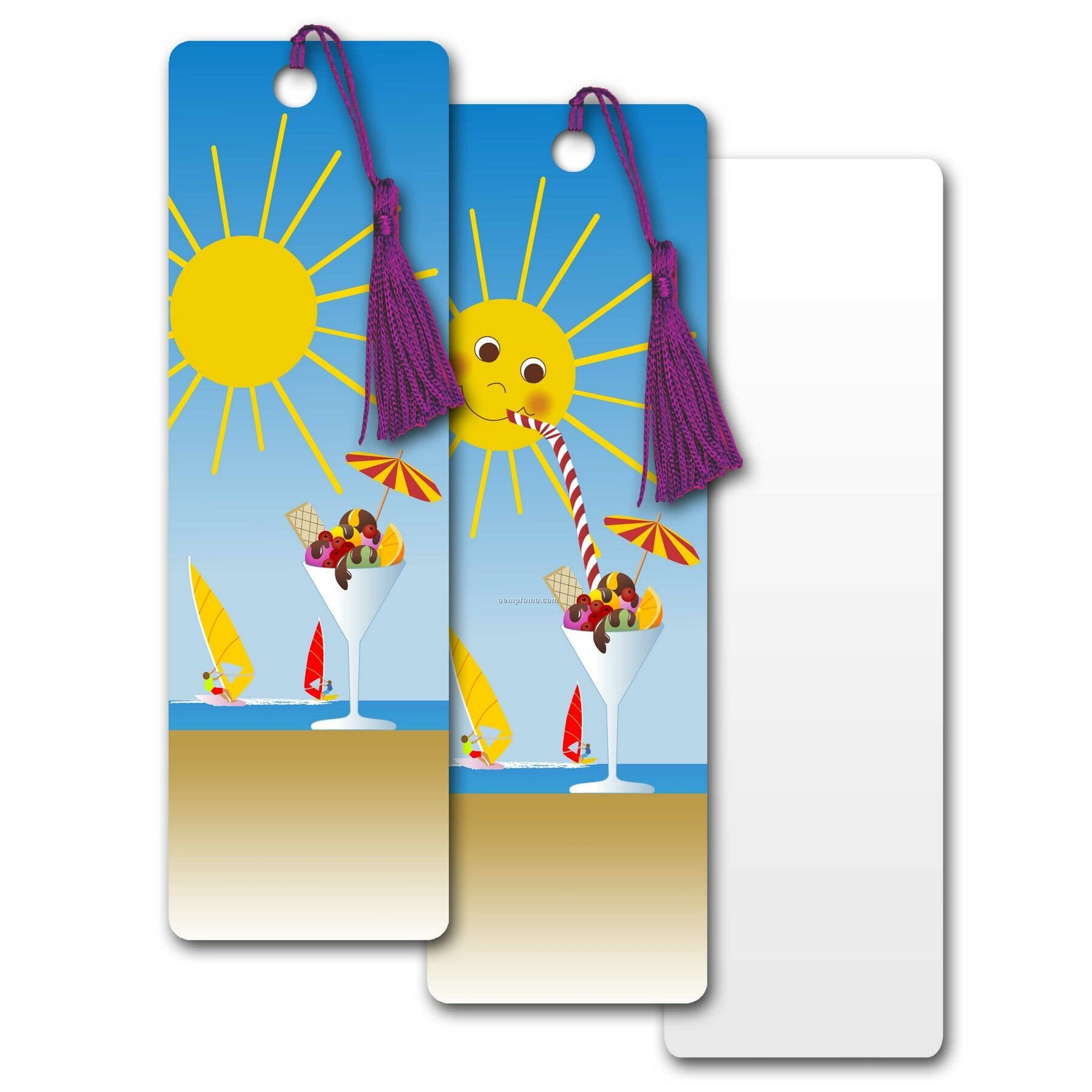 Pet Bookmark W/ 3d Lenticular Images Of An Animated Tropical Sun (Blanks)
