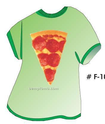 Pizza Slice T Shirt Acrylic Coaster W/ Felt Back
