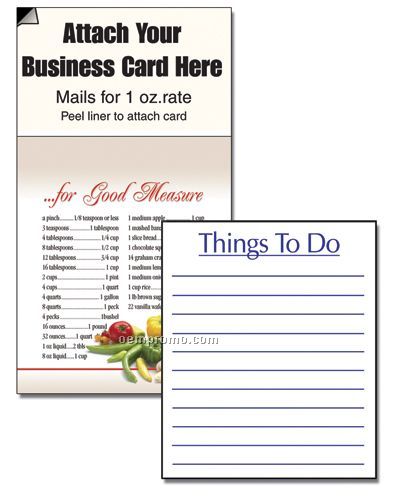 Things To Do Magnetic Business Card Note Pad