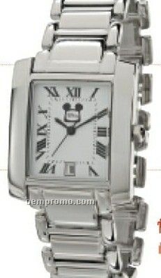 Admas Men's Square Dial Silver Watch With Metal Band