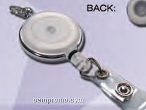 Badge Reel With Ring For Lanyard Attachment