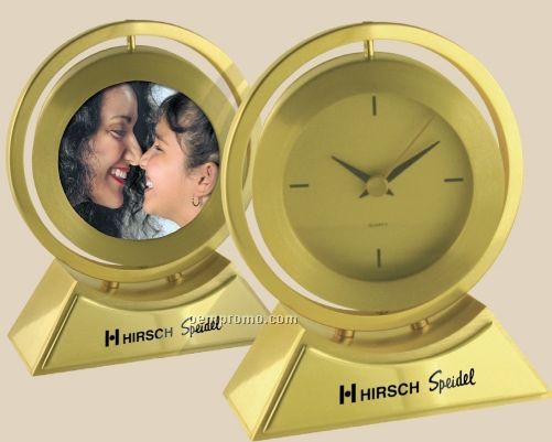 Brass Swivel Picture Clock