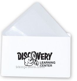 Card Magnifying Glass In White Pvc Pouch (Printed)