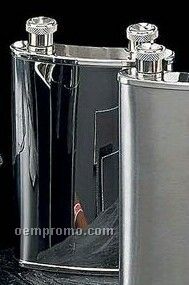 Double Stainless Steel Chrome Flask (7 Oz.)